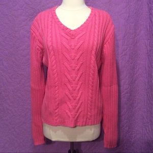 Caribbean Joe pink sweater. Size L.
